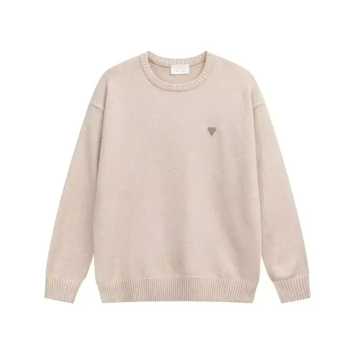 Sweat-shirt décontracté en coton brodé en forme de cœur, pour femmes et hommes, collection automne, 