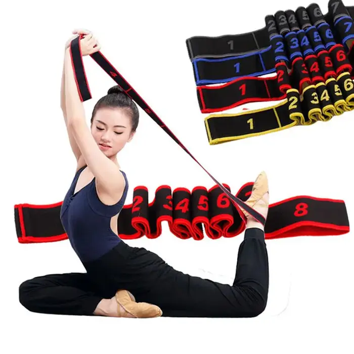 Ceinture d'étirement de yoga de style danse, tension de fitness Pilates, élasticité numérique, bande