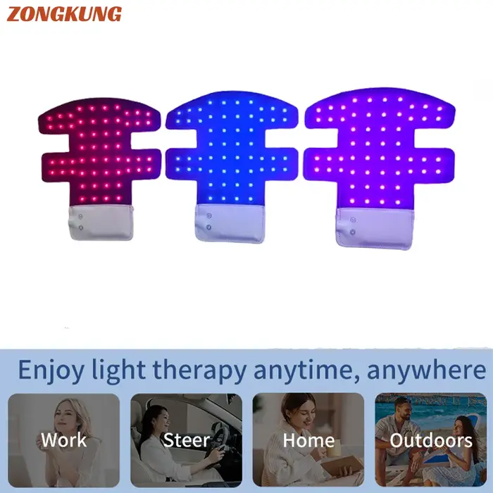 Casque de luminothérapie rouge pour la croissance des cheveux 46nm&660nm&850nm, 4 LED, coussin amovi