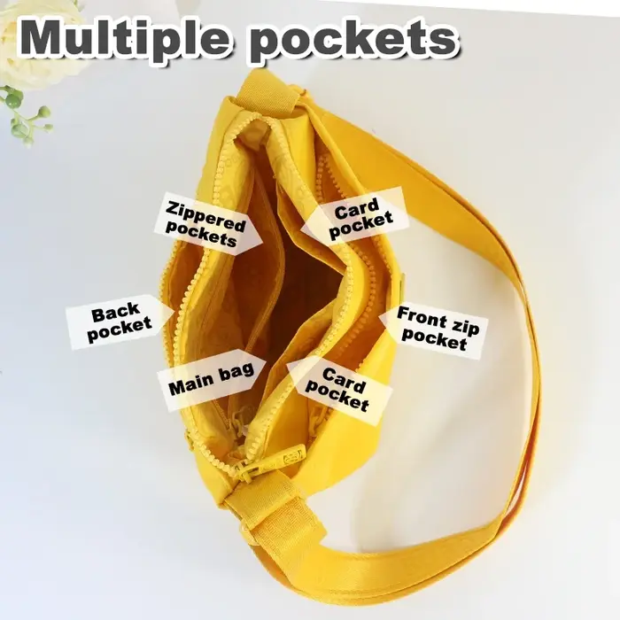 Sacs à bandoulière tendance pour femmes, sac messager, matériau en nylon de haute qualité, 3 poches,