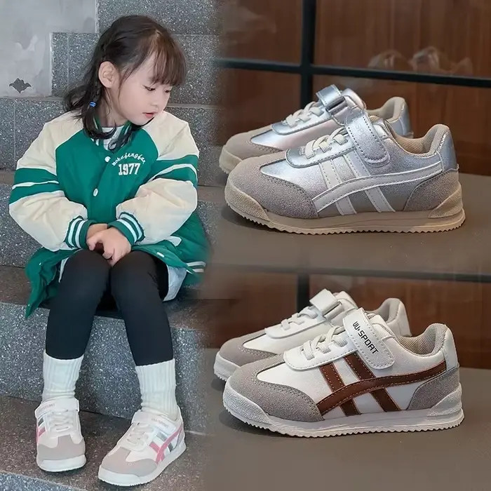 Chaussures de sport coordonnantes pour enfants, chaussures plates optiques à l'offre elles souples, 