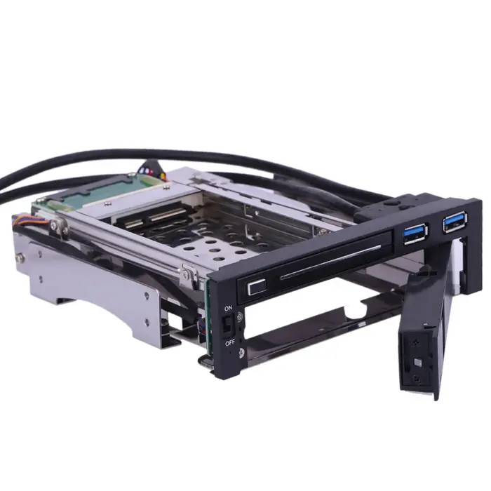 Double baie 3.5 "2.5" SATA III disque dur HDD et SSD plateau Caddy interne Mobile support boîtier St