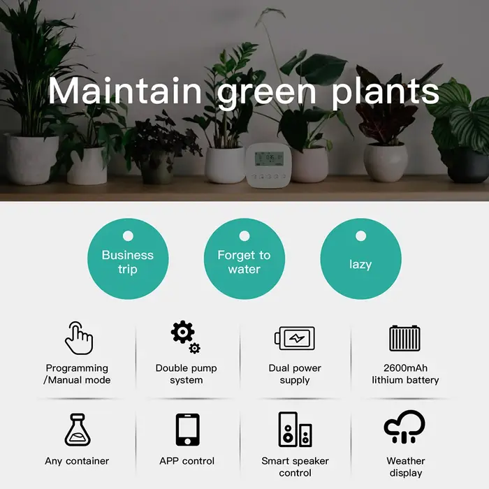 Machine d'arrosage intelligente WiFi Tuya, système d'irrigation automatique à Micro-goutte, système 