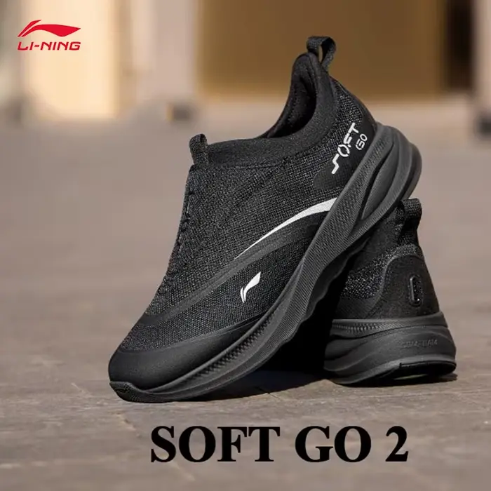 Chaussures marche homme Li-Ning Soft Go 2 - Sans lacets confort talon épais ville portable