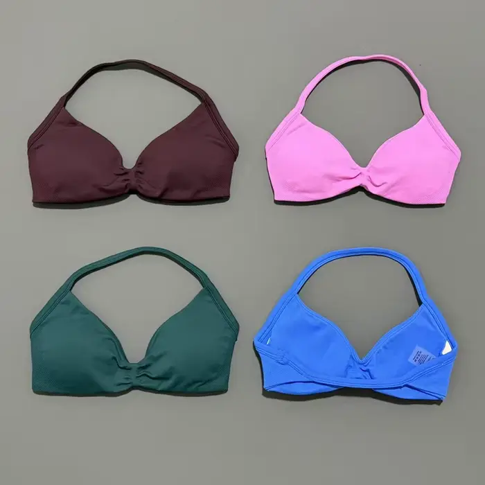 Soutien-gorge de sport à bretelles fines pour femme, maintien élevé, sans couture, style halter, eff