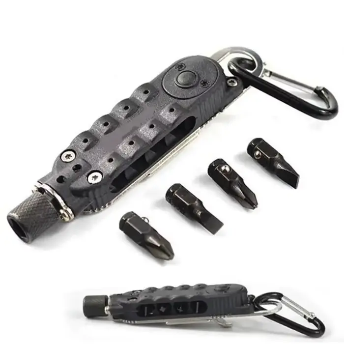 Mini tournevis multifonctionnel pour l'extérieur, tournevis en forme de porte-clés EDC, outil de rép