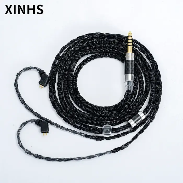 Câble de mise à niveau pour casque d'écoute HIFI 0.78, 2 broches, 16 brins 5N, argent plaqué cuivre 