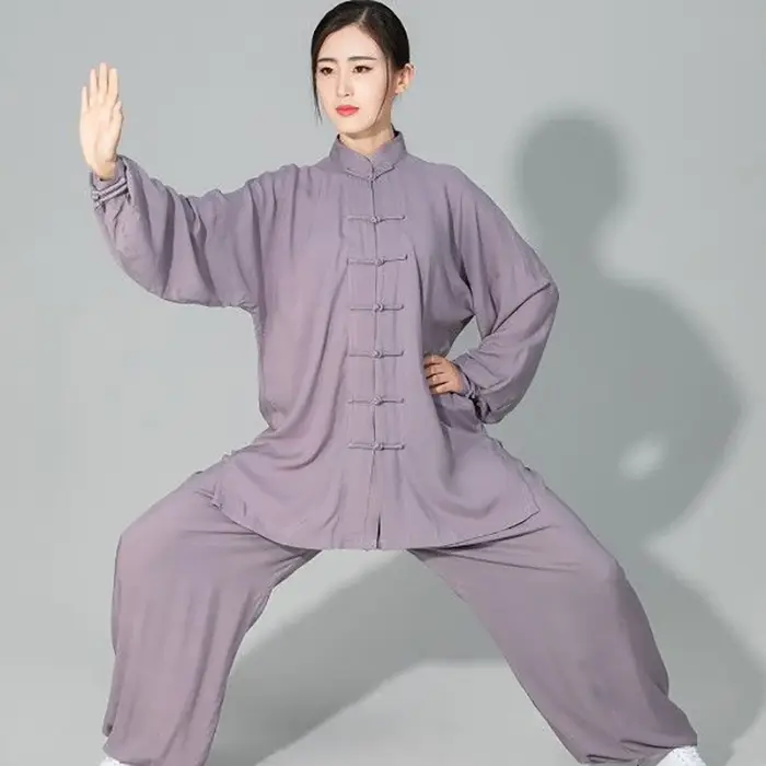 Costume Tai Chi en coton doux pour hommes et femmes, uniforme d'arts martiaux Kung Fu Wushu, veste e