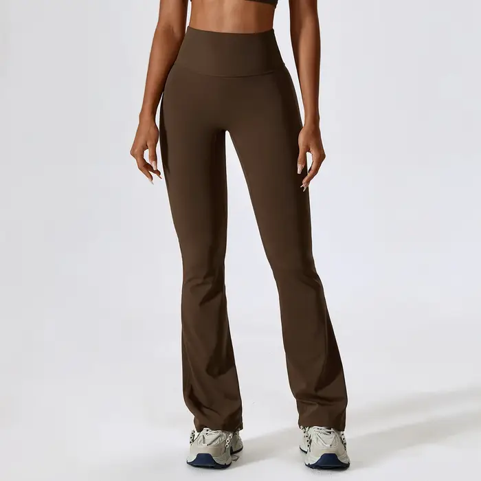 Pantalon large femme leggings yoga - Taille haute et évasé décontracté