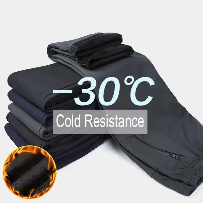 CHRLCK chaud imperméable pantalons de course hommes hiver Softshell polaire pantalon femmes Jogging 