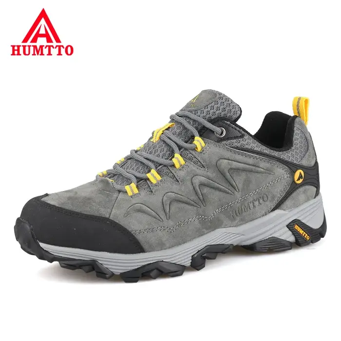 HUMTTO – chaussures de randonnée en cuir imperméables pour hommes, bottines de Camping, de chasse, d