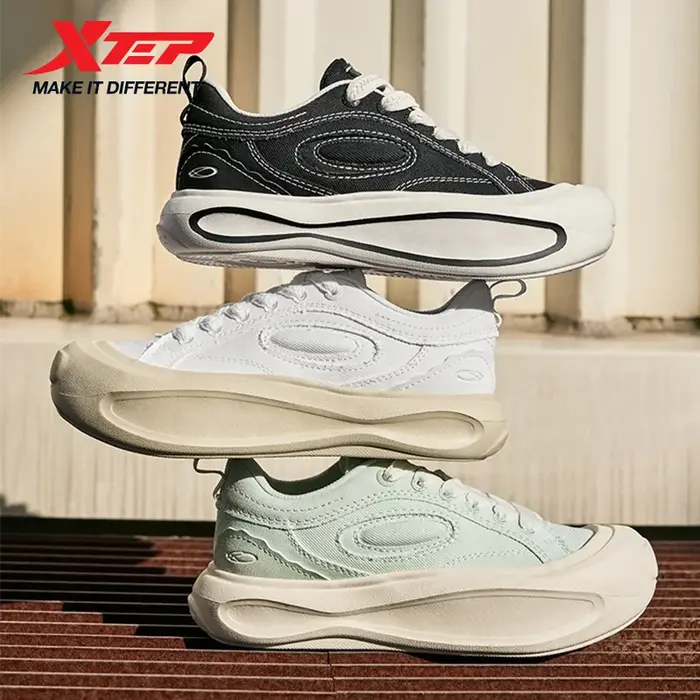 Xtep Starfall-Chaussures de Skateboard Confortables et Légères pour Femme, Style ChimStreet Décontra