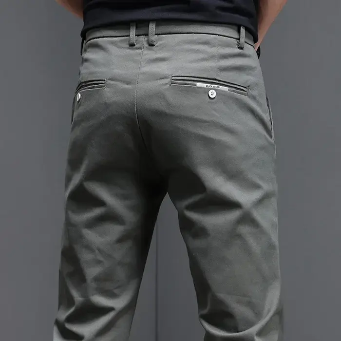 Pantalon décontracté pour homme, 2024 coton, mode coréenne, coupe slim, gris, noir, fjingent, printe