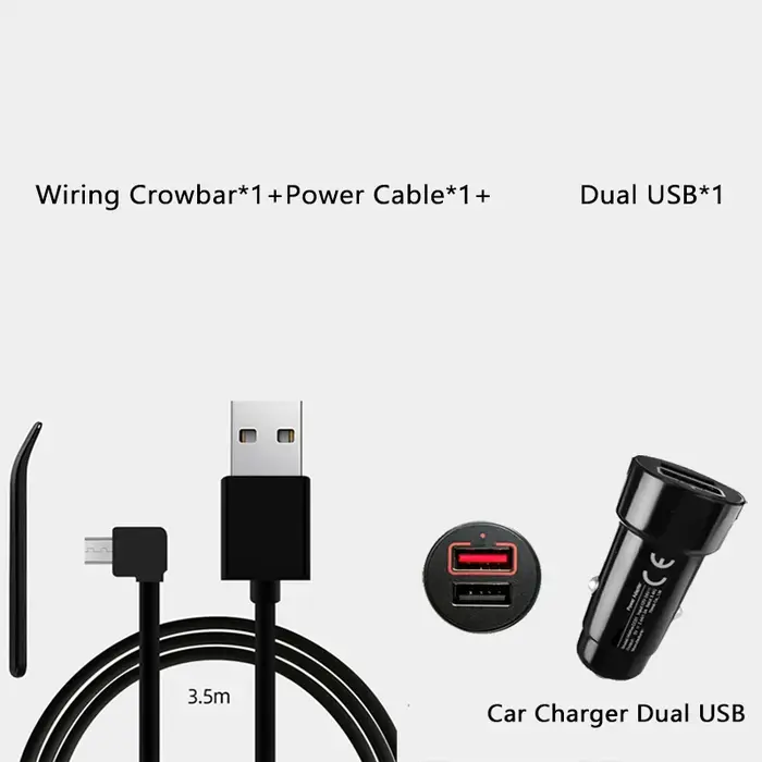 Câble de charge micro USB pour voiture, DVR, 70mai, 4K, A800S, A500S, 1S, D06, D07, D10, M300