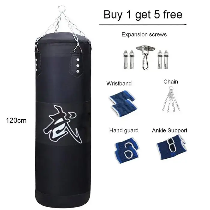 Ensemble de sacs de boxe lourds avec crochet de plafond, chaîne en acier suspendue, sac lourd pour a