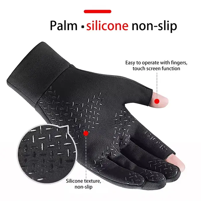 Gants de pêche d'hiver pour hommes et femmes, chauds et antidérapants pour le cyclisme, pour la pêch