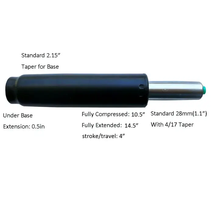 Intervalles de gaz de taille universelle pour chaise de bureau et de maison, course rapide de 4 ", p