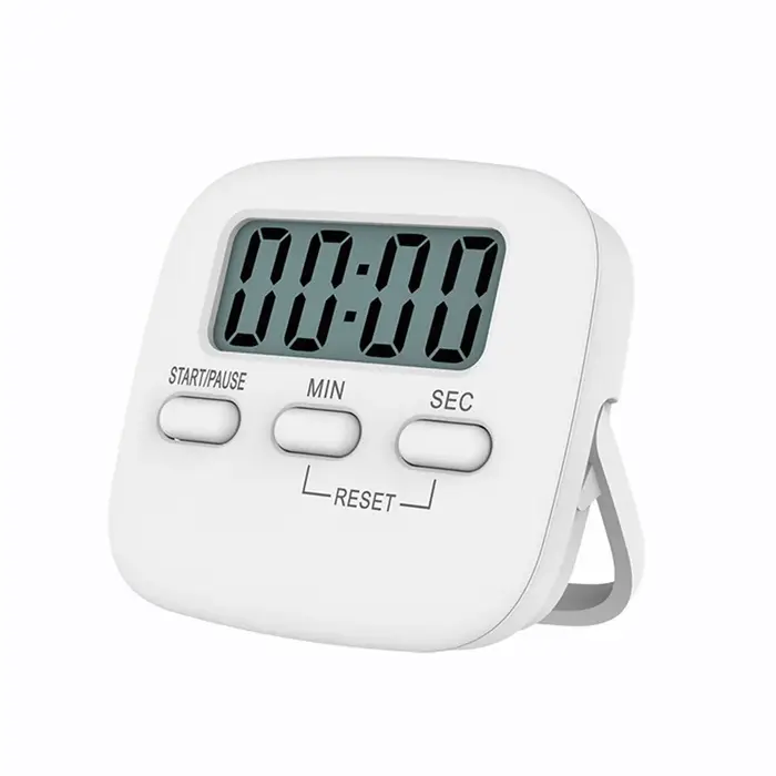 Minuterie de cuisine à écran numérique LCD, compte à rebours magnétique, alarme, chronomètre de somm
