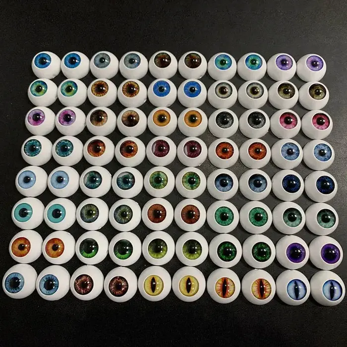 Yeux de poupée en acrylique, 5 paires aléatoires 10/ 12/ 14/ 16/ 18mm, accessoires de maquillage pou