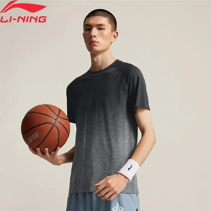 T-Shirt Li-Ning Jimmy Butler basket-ball hommes - Haut col rond coupe ajustée en polyester technique