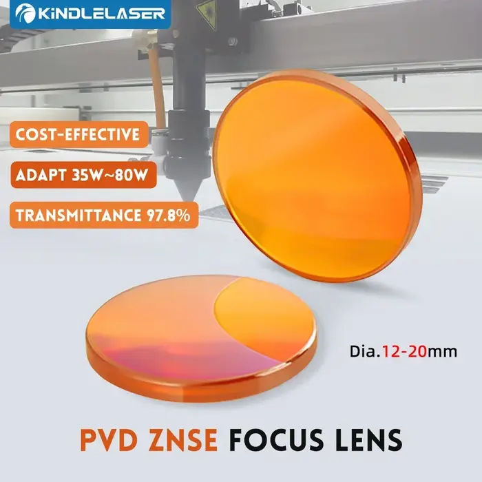 Lentille de mise au point ZnSe PVD Co2 lentille laser Dia.12/15/18/19.05/20 FL38.1/50.8/63.5/76.2/10
