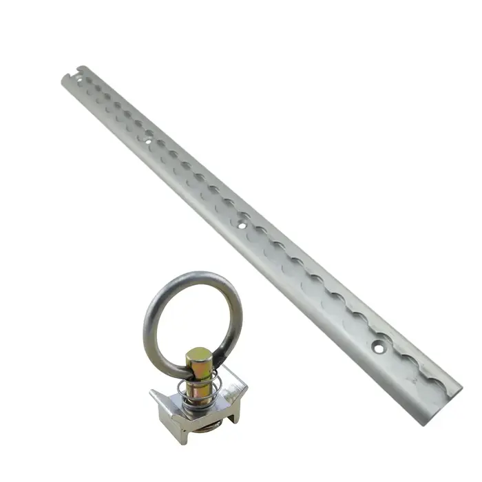 Rail de fixation en aluminium pour remorque fermée transport de marchandises sur longue distance sécurité chargement professionnel