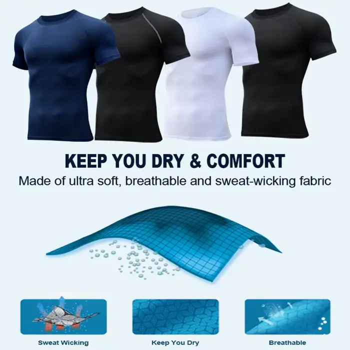 Chemises de compression chauve-souris imprimées pour hommes protection éruptions cutanées été manches courtes activité sportive
