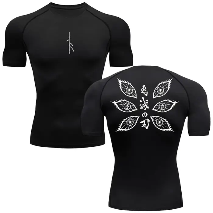 Chemise de Compression à imprimé graphique pour hommes, T-Shirt d'entraînement de gymnastique, de co