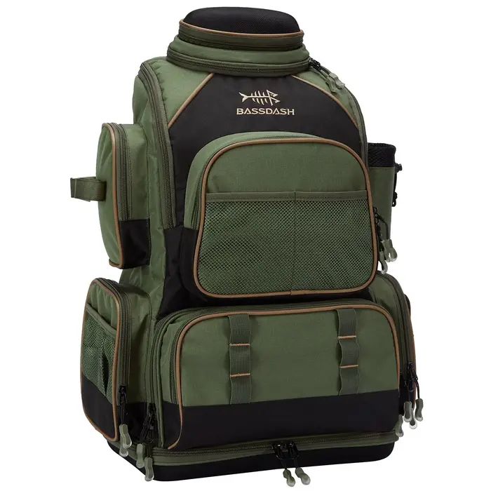 Bassdash Multifonctionnel De Pêche Sac À Dos Léger Tactique Doux S'attaquer Boîte avec Housse De Pro