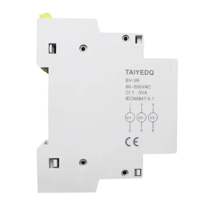 Voltmètre triphasé LED, Mini affichage numérique, compteur de tension modulaire 80-500VAC, Rail Din 