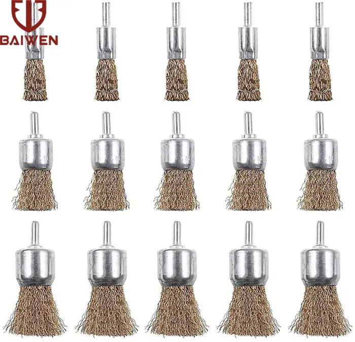 Roues en fil d'acier plaqué cuivre 10/16/25mm, brosses, perceuse, outils rotatifs, graveur, meuleuse