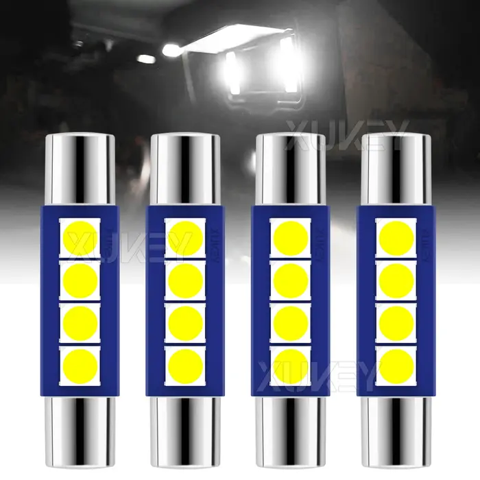 Ampoule LED DE3175 6000K, guirlande LED blanche brillante 28mm 29mm 4-SMD 3030-Chips pour lumières i