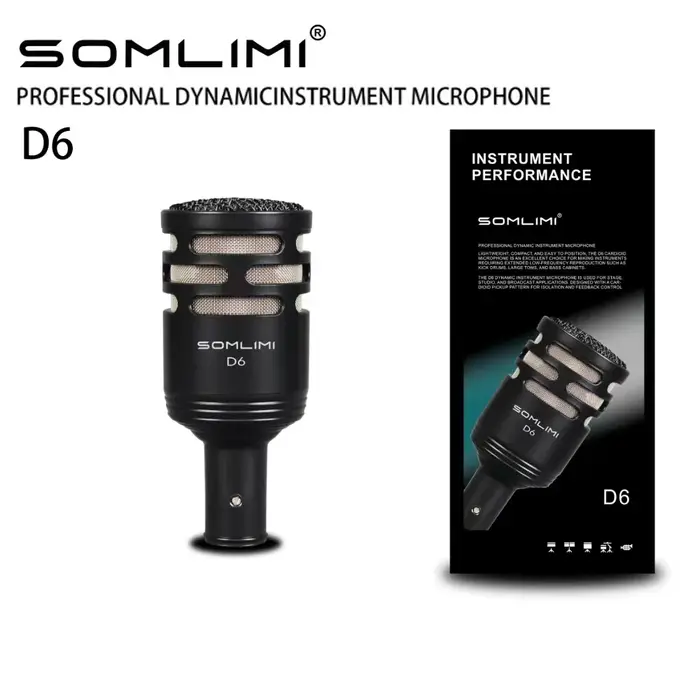 SOMLIMI D6 tambour Microphone Instrument coup de pied basse Microphone dynamique basse caisse claire