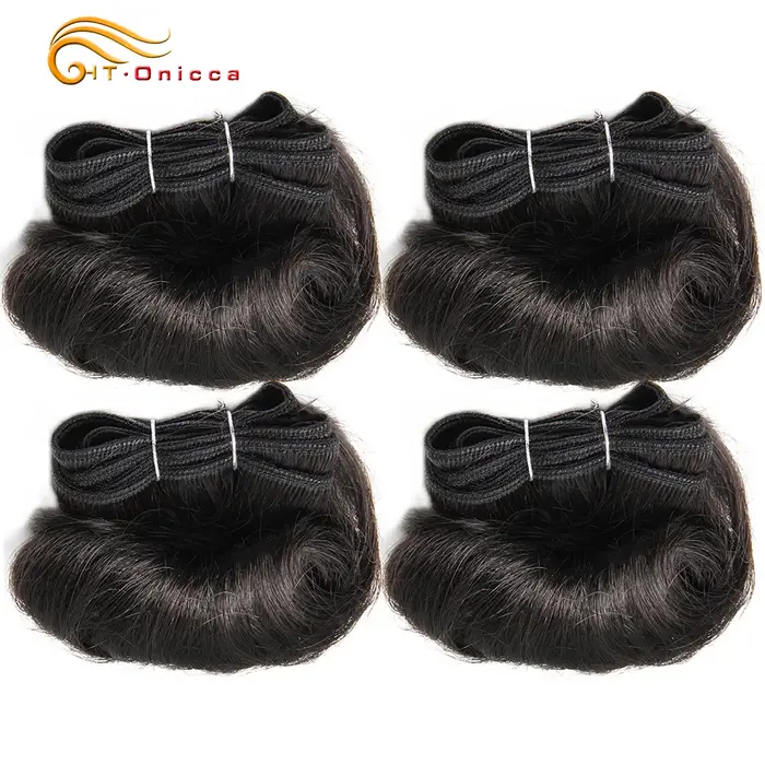 Tissage en lot brésilien Remy 100% naturel bouclé, Extension de cheveux Afro 1B 30, bordeaux, 5 5 6 