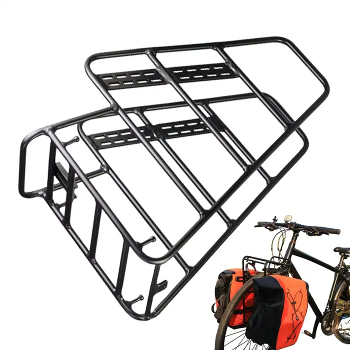Porte-bagages avant pour vélo support de panier de pique-nique équipement de cyclisme sur route rangement pour garage scooter électrique polyvalent pour randonnées et familles
