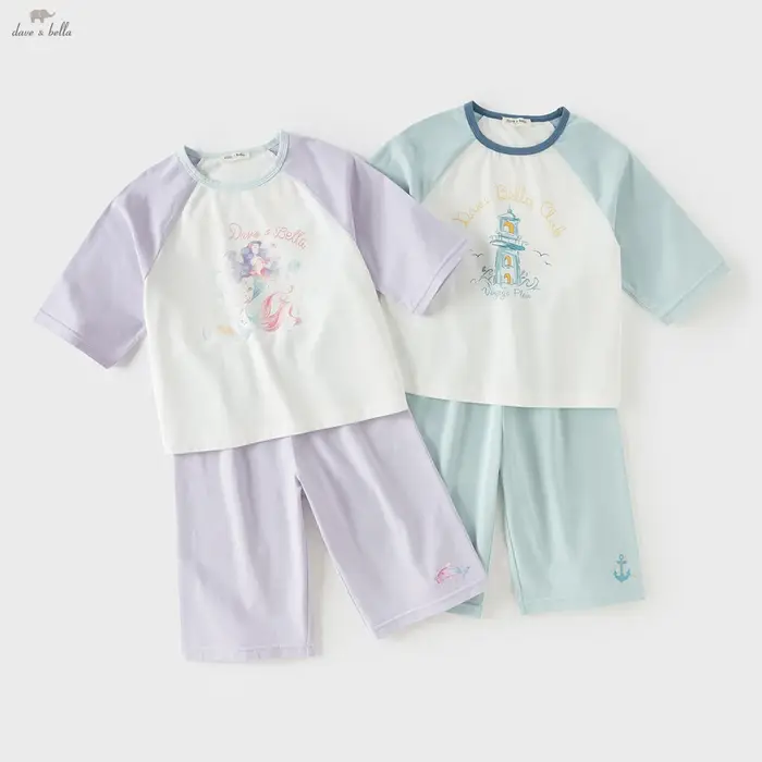 Ensemble Pyjama Deux Pièces Enfant Dave Bella Automne Printemps Manches Longues Pantalon Tenue Décon