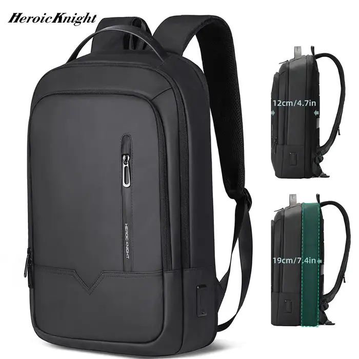 Heroic Knight Slim homme sac à dos pour ordinateur portable sac d'école étanche avec chargement USB 