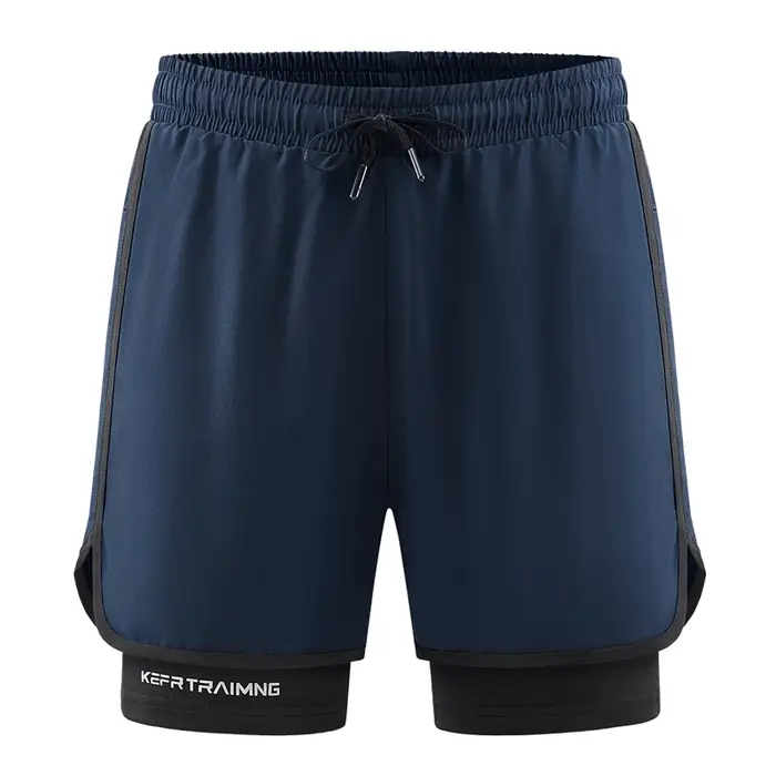 Shorts de sport d'été faux deux pièces, pour hommes et femmes, séchage rapide, trois quarts de long,