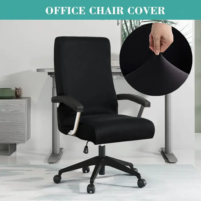 Housses de chaise de bureau en Spandex extensible, housse de siège d'ordinateur Anti-sale, housses a