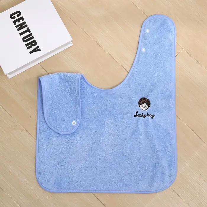 Bavoirs doux pour bébé, respectueux de la peau, avec boutons-pression réglables, serviette absorbant