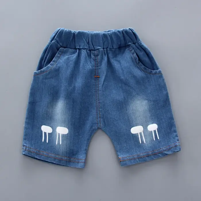Nouvel été offre spéciale enfant en bas âge enfants bébé garçons chemise dessin animé hauts Denim Sh