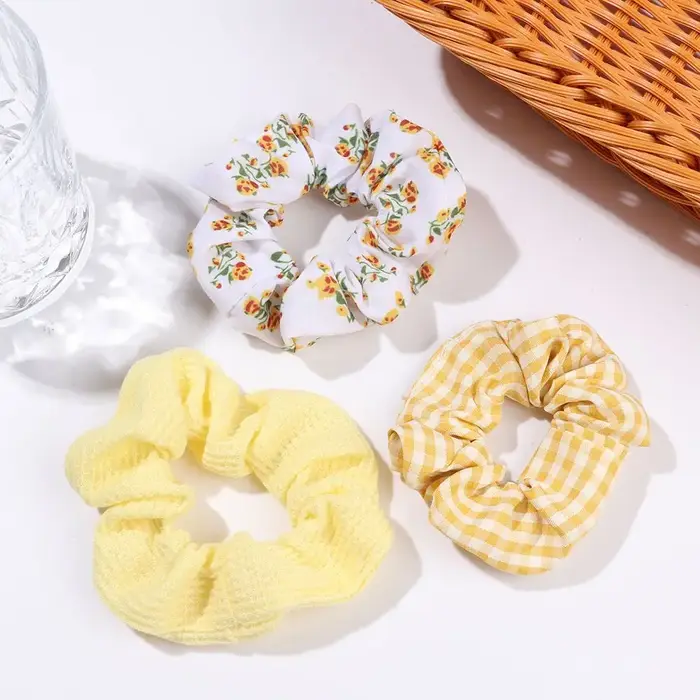 Accessoires capillaires élastiques à motif floral attaches pour cheveux chouchous pour filles motifs floraux pour coiffure enfant fantaisie floral attaches de cheveux pour filles