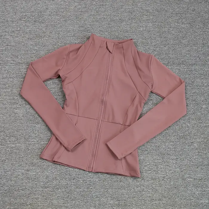 Manteau sport femmes slim manches longues - Chemise yoga course rapide Pilates fitness vêtements