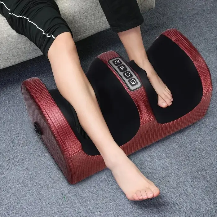 Masseur de pieds électrique Shiatsu pétrissage des tissus profonds détendre rouleau chauffant soulag