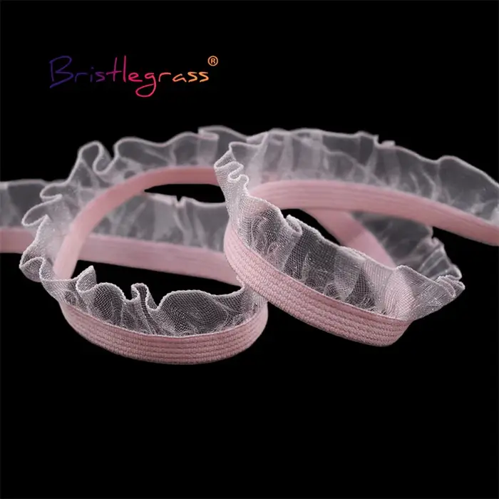 Bande élastique en Tulle et dentelle en Organza, 5/8 pouces, 15mm, 2, 5, 10 yards, bande de Tulle, b