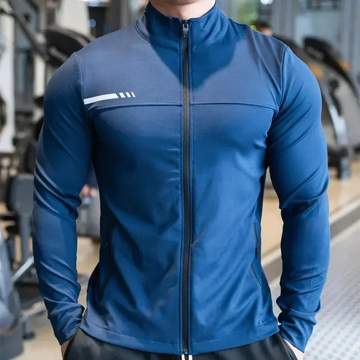 Sweat-shirt zippé homme haute qualité - Veste sport running - Vêtement entraînement extérieur