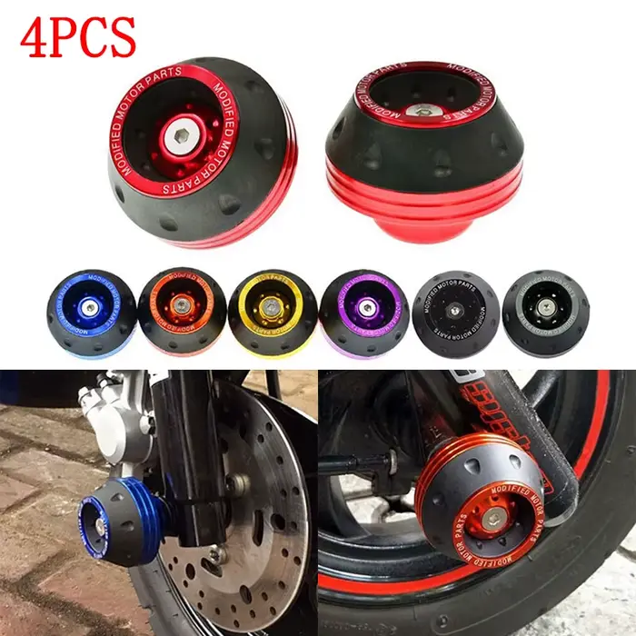 Gobelets de Protection universels pour roues de Moto, 4 pièces, gobelets colorés, gobelets d'amortis