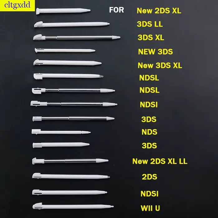 Cltgxdd-Stylet rétractable en métal, pour NDSL/DS/Lite/NDSi/NDS/Wii, en plastique rouge, pour 2DS 3D
