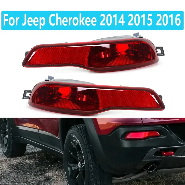 Ensemble de feux de pare-chocs arrière en fonte rouge, antibrouillard, Jeep Traff2014 2015 2016, 681