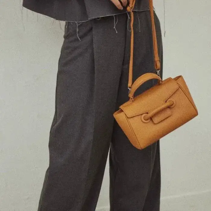 Sac à main en cuir marron rétro pour femme, sac bandoulière en cuir véritable, sac élégant pour le b